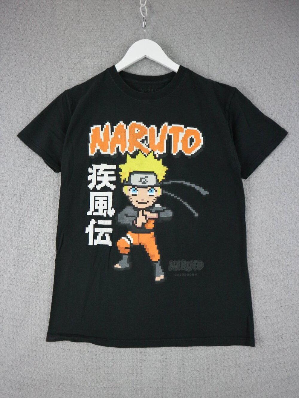 Naruto 8 Bit Ninja Shippuden Tee Mens Small